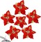 4E's Novelty 15 Pcs Red Velvet Poinsettia Christmas Decorations with Clips, 8.5" Artificial Poinsettia Flowers for Christmas Tree Ornaments, Wreaths, Garlands & Holiday Décor
